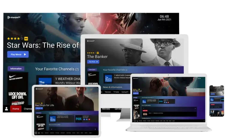 Dream 4K IPTV on TV, tablet, laptop and phone