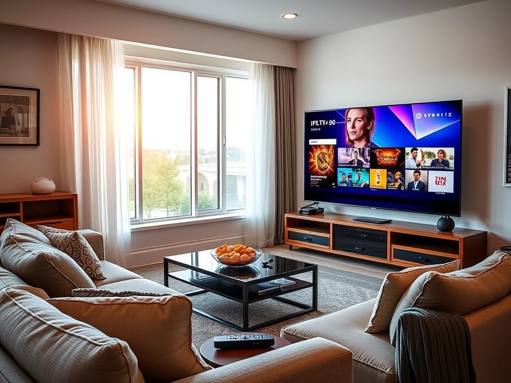 Dream 4K IPTV playing on a living-room TV